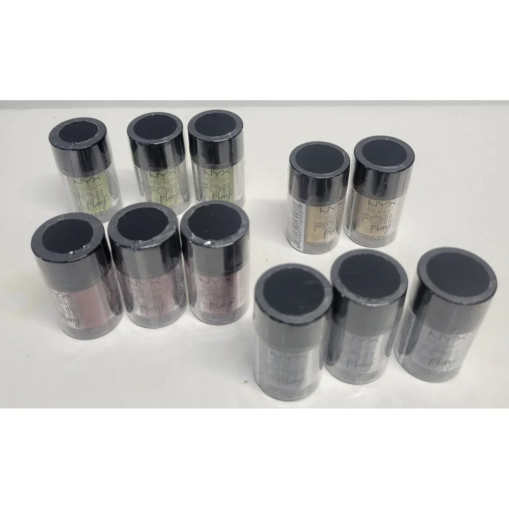 Lot of 11 NYX Professional Makeup Foil Play‎ Cream Pigment Assorted Shades NWT